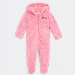 Vineyard Vines Pink Fleece Kids Footie